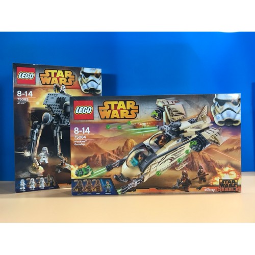 669 - Two Lego Star Wars, Rebels AT-DP 75083 and Rebels Wookie Gunship 75084, both Sealed. Box condition -... 