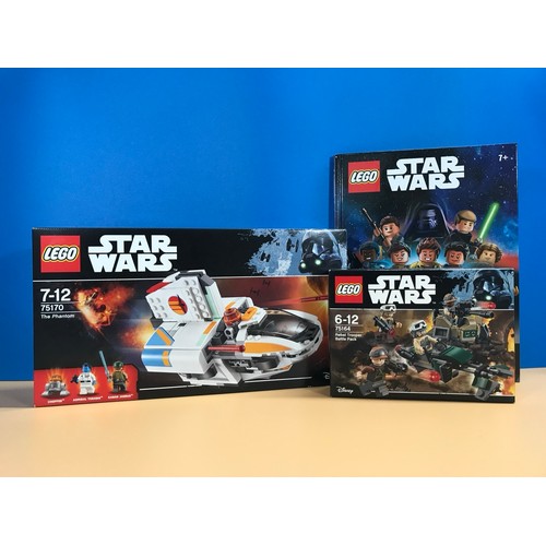 672 - Two Lego Star Wars sets 75170 The Phantom and 75164 Rebel Trooper Battle Pack, Both Sealed and Star ... 