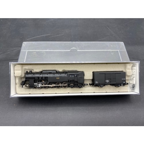 292 - N gauge Steam Locomotive Micro-Ace A7701 2-10-4 Type E10-2 with Wagon 70160, Loco #E102, Tested Runn... 