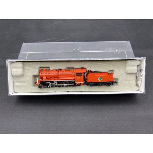 293 - N gauge Steam Locomotive Micro-Ace A9711 2-8-0 Type 9600-29660 with Green Cross Tender, Tested Runne... 