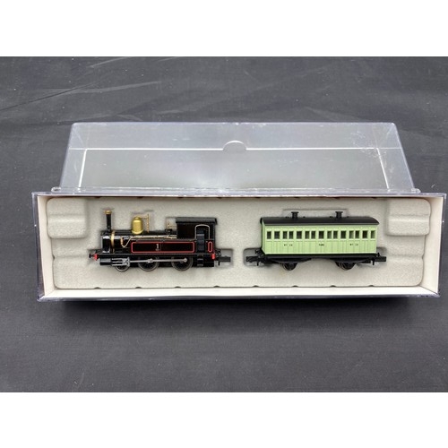 289 - N gauge Steam Locomotive Micro-Ace A0273 2-4-0 with Passenger Car/Coach, Tested Runner - Loco Very G... 