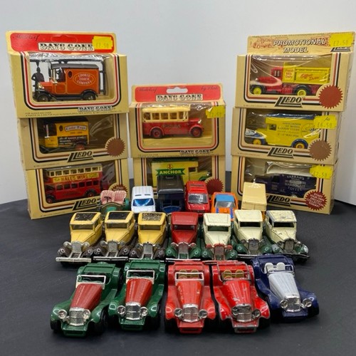 11 - 42 die-cast LLedo Days Gone and Promotional models boxed, models appear to have not been removed fro... 