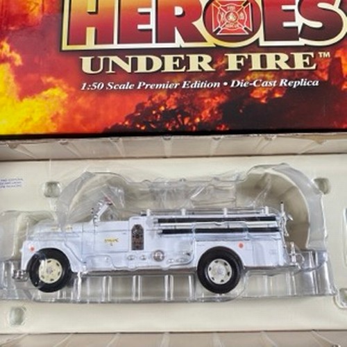 14 - 6 Corgi US Fire Vehicles, E-One Top Mount Seattle 54802, E-One Side Mount Seattle 54702, E-One 75' L... 