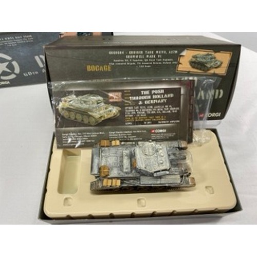 Ten Corgi 1:50 scale military vehicles and tanks, all boxed except ...