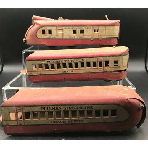 212 - Marx M10000 Vintage 3-Rail O Gauge Union Pacific Multi Piece Streamline 3-Car Set, Originally Produc... 