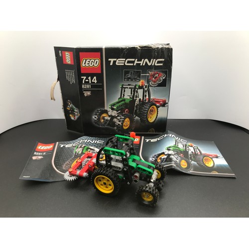 149 - Lego Technic 8281 Mini Tractor and Technic 8418 Mini Loader both Built with Boxes, Appears Complete,... 