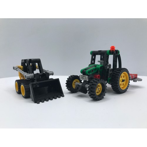 149 - Lego Technic 8281 Mini Tractor and Technic 8418 Mini Loader both Built with Boxes, Appears Complete,... 