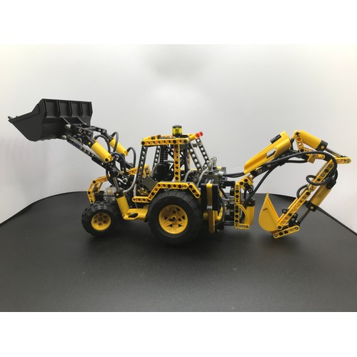 150 - Lego Technic 8455 Backhoe/Wheel Loader Built with Box, First released in 2003, Appears Complete, Inc... 