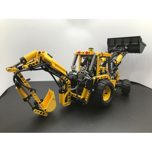 150 - Lego Technic 8455 Backhoe/Wheel Loader Built with Box, First released in 2003, Appears Complete, Inc... 