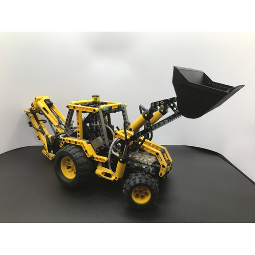 150 - Lego Technic 8455 Backhoe/Wheel Loader Built with Box, First released in 2003, Appears Complete, Inc... 