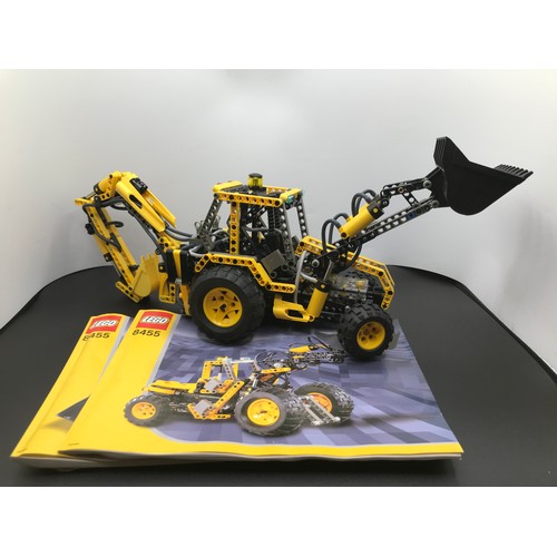 150 - Lego Technic 8455 Backhoe/Wheel Loader Built with Box, First released in 2003, Appears Complete, Inc... 