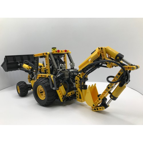 150 - Lego Technic 8455 Backhoe/Wheel Loader Built with Box, First released in 2003, Appears Complete, Inc... 