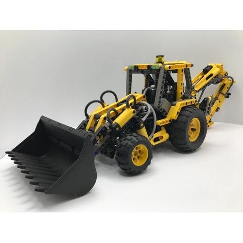 150 - Lego Technic 8455 Backhoe/Wheel Loader Built with Box, First released in 2003, Appears Complete, Inc... 