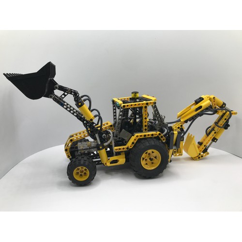 150 - Lego Technic 8455 Backhoe/Wheel Loader Built with Box, First released in 2003, Appears Complete, Inc... 