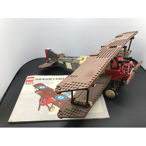 166 - Lego 3451 Sopwith Camel Aircraft Built with Box, First released in 2001, Appears Complete, Includes ... 