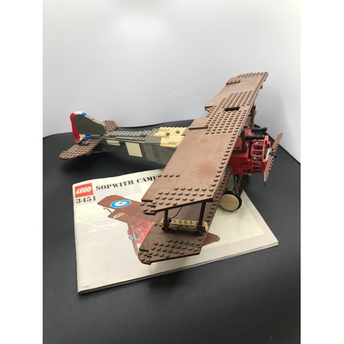 166 - Lego 3451 Sopwith Camel Aircraft Built with Box, First released in 2001, Appears Complete, Includes ... 