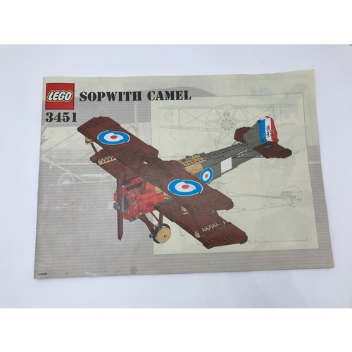 166 - Lego 3451 Sopwith Camel Aircraft Built with Box, First released in 2001, Appears Complete, Includes ... 