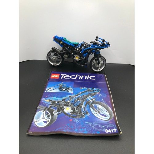 154 - Five Lego Technic Sets each Built with their Box, Technic 8832 Roadster (Un-boxed), Technic 8838 Sho... 