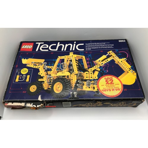 156 - Lego Technic 8862 Backhoe Grader aka JCB Excavator with Box, First released in 1989, Assured Complet... 