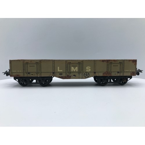 217 - Hornby Series O Gauge No.2 High Capacity Wagon W607 and No.2 Lumber Wagon RS669 both Boxed, Lumber w... 