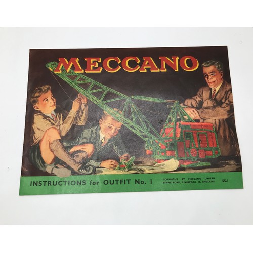 210 - Large Lot of pre-war Meccano loose and Boxed Sets 1A, 3A and 4A, Loose Meccano in two tin boxes, not... 