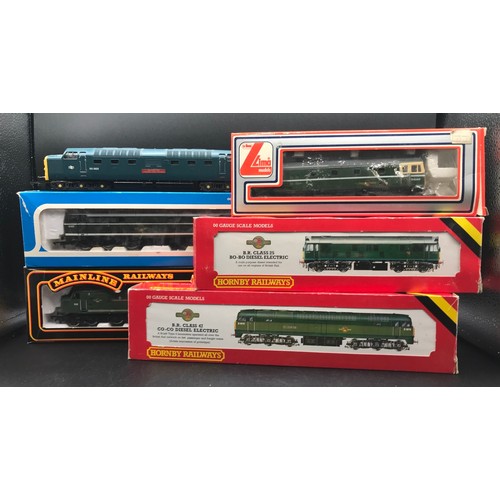 269 - Six Diesel Locos OO Gauge all Tested Runners would benefit from service; five boxed (Fair); 
Hornby ... 