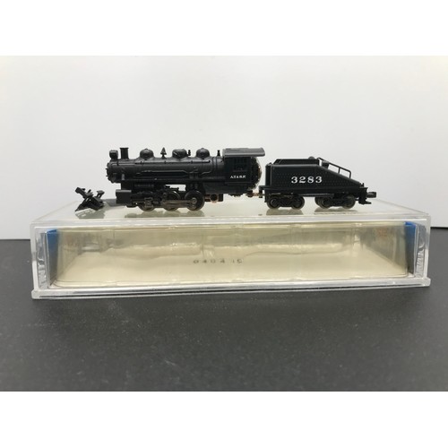 362 - A Bachmann 50552 'N gauge' American Steam Locomotive, Tested Runner, USRA 0-6-0 Switcher & Tender #3... 