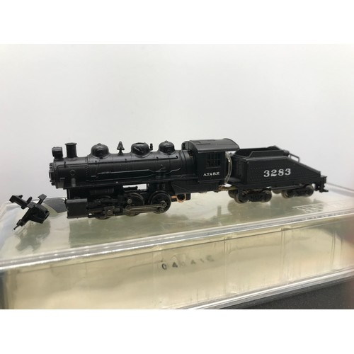 362 - A Bachmann 50552 'N gauge' American Steam Locomotive, Tested Runner, USRA 0-6-0 Switcher & Tender #3... 