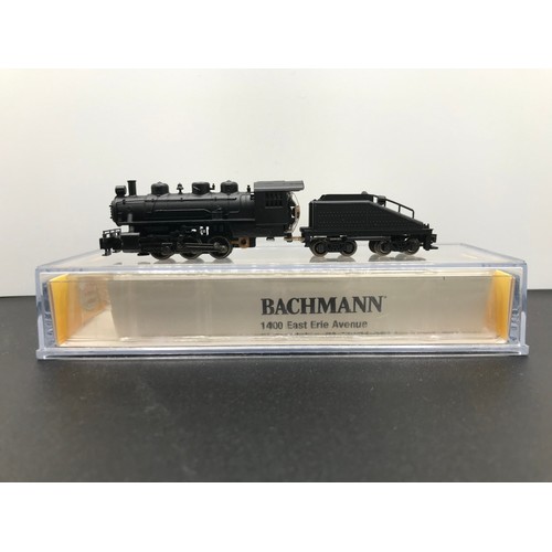 365 - A Bachmann 50598 'N gauge' American Steam Locomotive, Tested Runner, USRA 0-6-0 Switcher & Tender, P... 