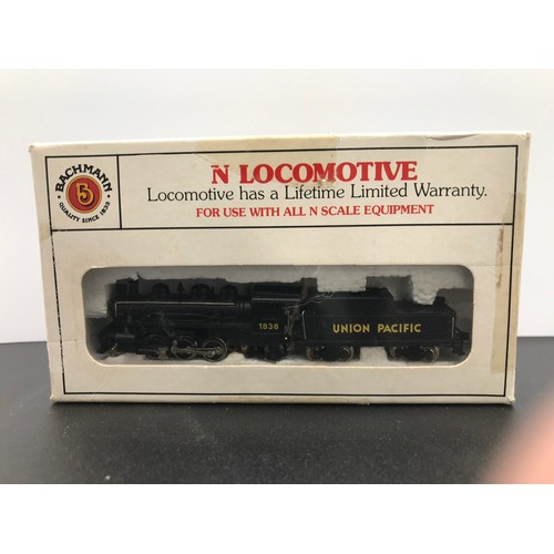 367 - Two Bachmann 'N gauge' American Steam Locomotives, Tested Runners, Bachmann 51-515-01 Prairie 2-6-2 ... 