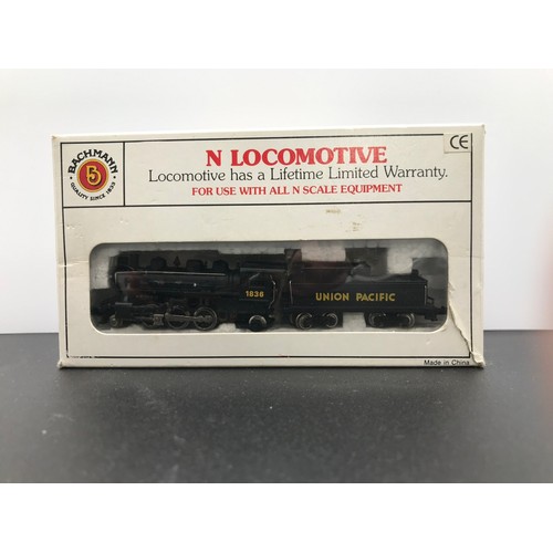 368 - Two Bachmann 'N gauge' American Steam Locomotives, Tested Runners, Bachmann 51551 Prairie 2-6-2 & Te... 