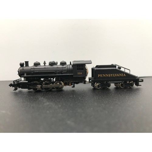 368 - Two Bachmann 'N gauge' American Steam Locomotives, Tested Runners, Bachmann 51551 Prairie 2-6-2 & Te... 