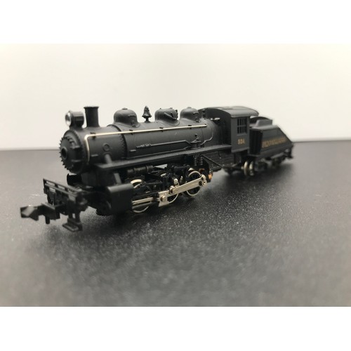 368 - Two Bachmann 'N gauge' American Steam Locomotives, Tested Runners, Bachmann 51551 Prairie 2-6-2 & Te... 