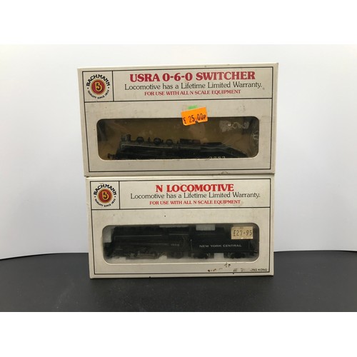 369 - Two Bachmann 'N gauge' American Steam Locomotives, Tested, Bachmann 51570 Prairie 2-6-2 & Tender New... 