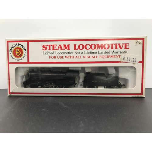 371 - A Bachmann 'N gauge' American Steam Locomotive, Tested Runner, Bi-directional Light, Bachmann 53060 ... 