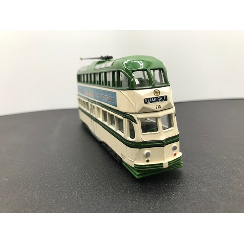 264 - Motorised Double Decker Trolley Bus Tested Runner on OO/HO gauge track, Corgi Balloon Tram modified ... 