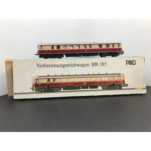 249 - Piko Verbrennungstriebwagen BR 185 HO Railcar, Tested non-Runner, Lights working, Box poor, Addition... 