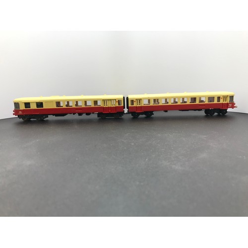 253 - Meccano Triangolo HOrnby acHO Railcar, Tested Runner, Made in France, HO Gauge, Unboxed - Fair/Good ... 