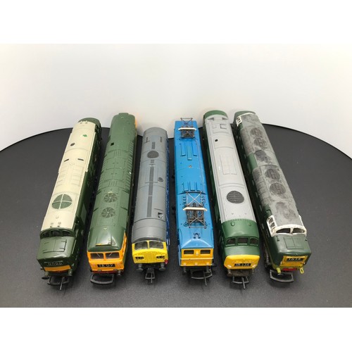 273 - Six OO Tested Runners Locomotives, Lima Class 47 1761 in BR Green, Hornby Class 37 Diesel Locomotive... 