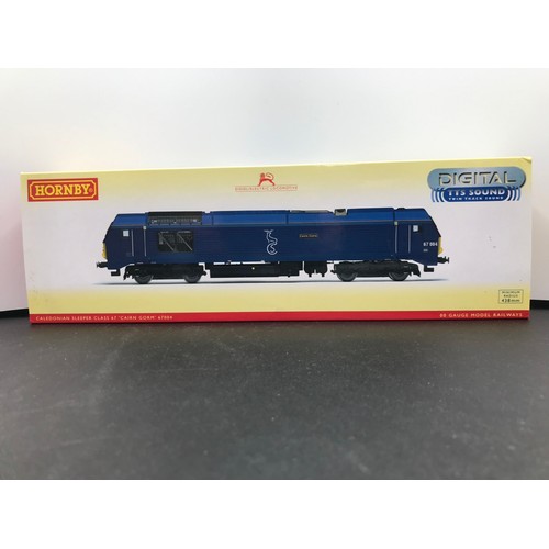 279 - Hornby R3388TTS Caledonian Sleeper Class 67 'Cairn Gorm' No.67004 with TTS Sound, Tested Runner, Mis... 