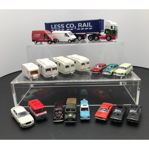 439 - A Large Lot of OO Gauge 1:76 Scale Scenic Items, including Oxford vehicles, buildings, trees and mor... 