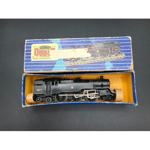 335 - Two Dublo 3-Rail Locomotives, EDL18 Standard 2-6-4 Tank Loco 80117 Tested Runner (Fair) Box with Rin... 