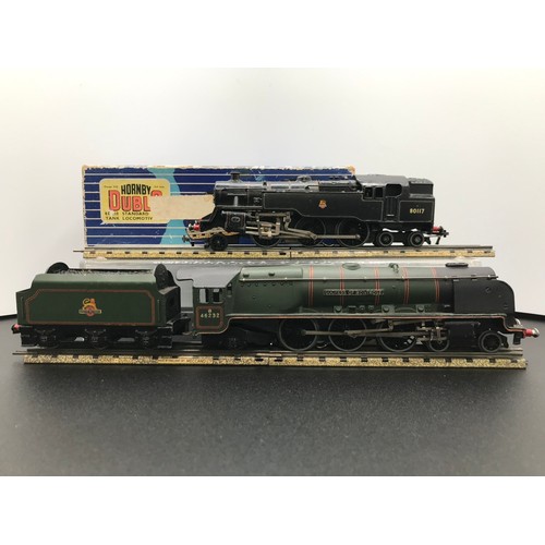 335 - Two Dublo 3-Rail Locomotives, EDL18 Standard 2-6-4 Tank Loco 80117 Tested Runner (Fair) Box with Rin... 