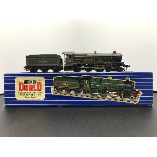 336 - Two Dublo 3-Rail Locomotives, EDLT20 4-6-0 7013 Loco & Tender 'Bristol Castle' Boxed (Good), Rings a... 