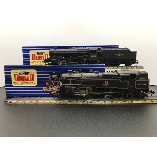 338 - Two Dublo 3-Rail Locomotives, Hornby Dublo LT25 LMR 8F 2-8-0 Freight Locomotive & Tender 48158 Boxed... 