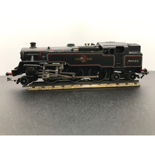 341 - Three Dublo 3-Rail Locomotives, LMS 6917 0-6-2 Tank Un-boxed Tested Runner (Fair), Dublo EDL18 Stand... 