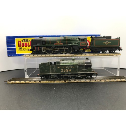 342 - Two Hornby Dublo 3-Rail Locomotives, Dublo 3235 4-6-2 SR West Country Locomotive 'Dorchester' 4-6-2 ... 