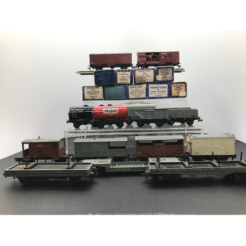 347 - Twenty-five Dublo Rolling-stock wagons, Boxed and un-boxed, Horse-transporter with Horse, includes B... 