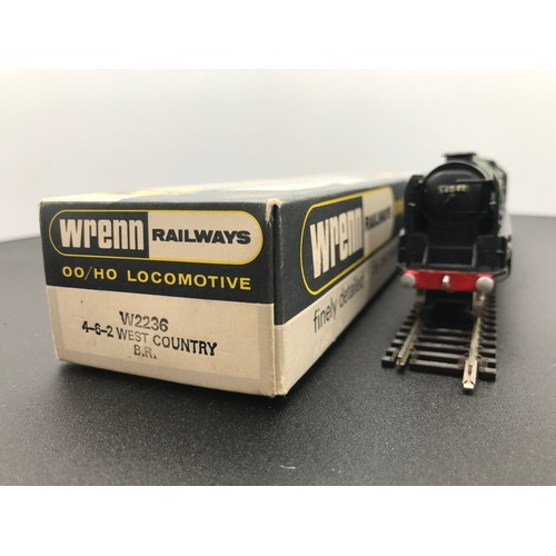 265 - Wrenn W2236 4-6-2 West Country OO Locomotive 'Dorchester' 34042 BR Green, Boxed with Rings (Very Goo... 