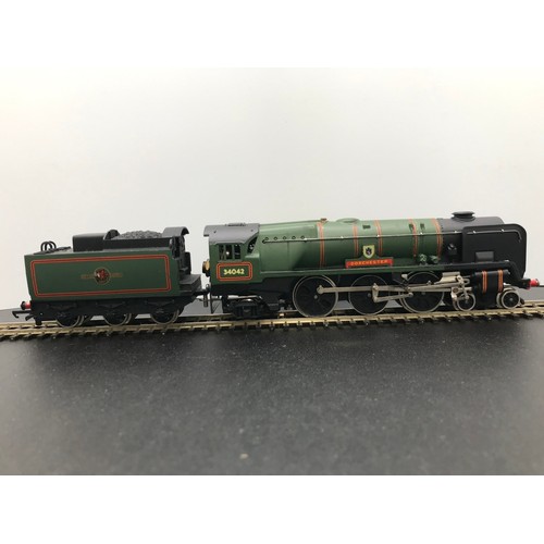 265 - Wrenn W2236 4-6-2 West Country OO Locomotive 'Dorchester' 34042 BR Green, Boxed with Rings (Very Goo... 